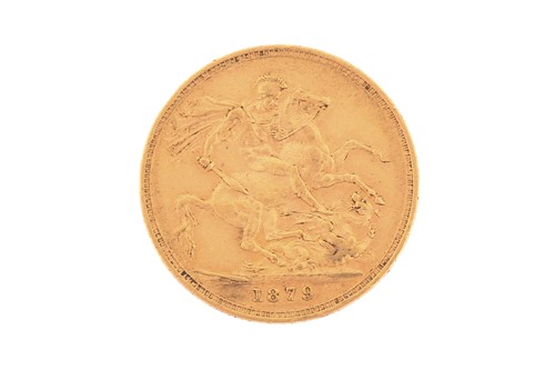 Lot 381 - A Victorian Young Head sovereign, dated 1879.