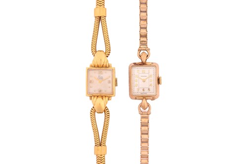 Lot 395 - Two lady's dress watches, the first being a...