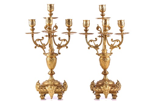 Lot 203 - A pair of 19th-century style gilt bronze...