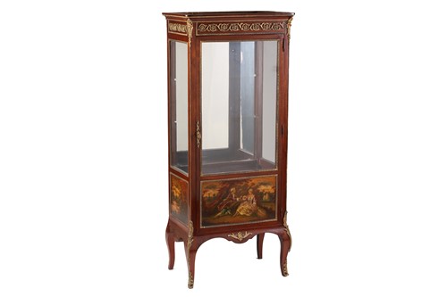 Lot 105 - A Louis XV-style marble-topped mahogany...