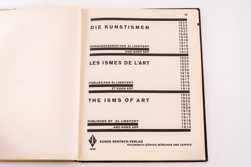 Lot 206 - Lissitzky, El and Art, Hans (publisher); Die...
