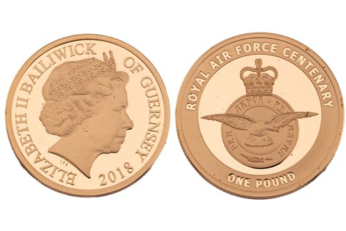 Lot 167 - A 2018 RAF Centenary Proof One Pound gold coin,...