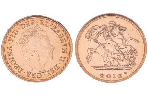 Lot 162 - An Elizabeth II proof half sovereign, dated...