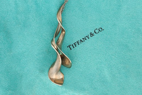 Lot 7 - Tiffany & Co. - 'Orchid' double drop pendant...