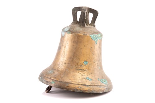 Lot 198 - A large early 20th century bronze ship's bell,...