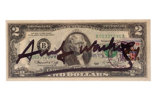 Lot 258 - Andy Warhol (1928-1987), a Two Dollar Thomas...