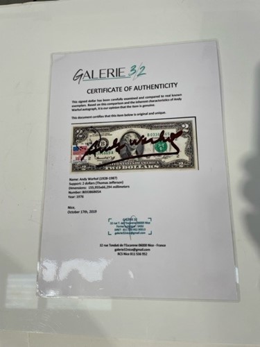 Lot 261 - Andy Warhol (1928-1987), a Two Dollar Thomas...