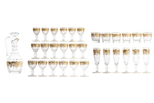 Lot 219 - A suite of St. Louis Crystal Trianon Gold...