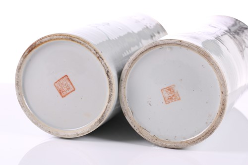 Lot 87 - Four Chinese porcelain hat stands, late Qing -...
