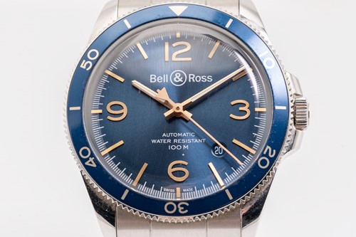 Lot 417 - A Bell & Ross Aeronavale BRV2 stainless steel...