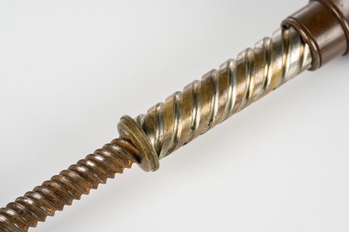 Lot 193 - A Thomason type barrel corkscrew, the barrel...