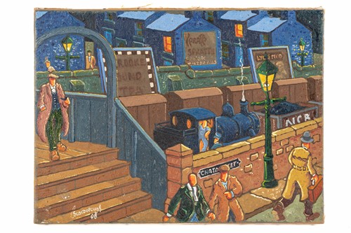 Lot 49 - Joe Scarborough (b.1938), The Station, signed...