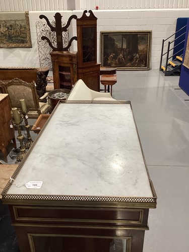 Lot 105 - A French Directoir style marble topped...