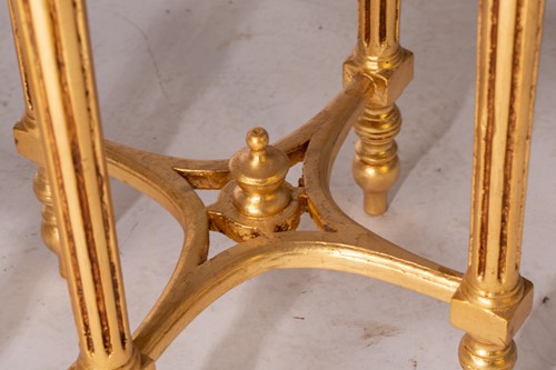 Lot 112 - A pair of Louis XVI style carved and gilt...