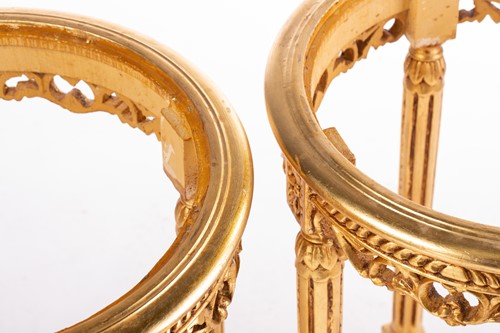 Lot 112 - A pair of Louis XVI style carved and gilt...