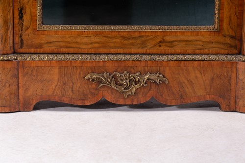 Lot 119 - A Victorian figured walnut credenza with a...