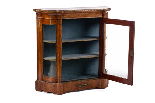 Lot 119 - A Victorian figured walnut credenza with a...