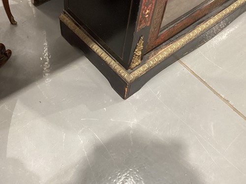 Lot 106 - A Victorian ebonized and red Boule marquetry...