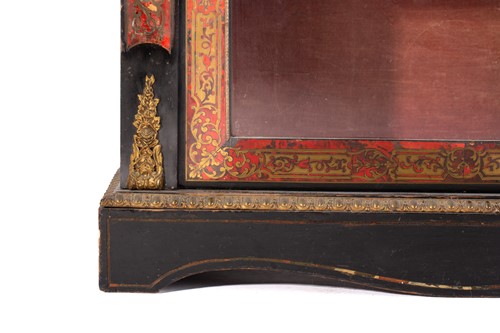 Lot 106 - A Victorian ebonized and red Boule marquetry...