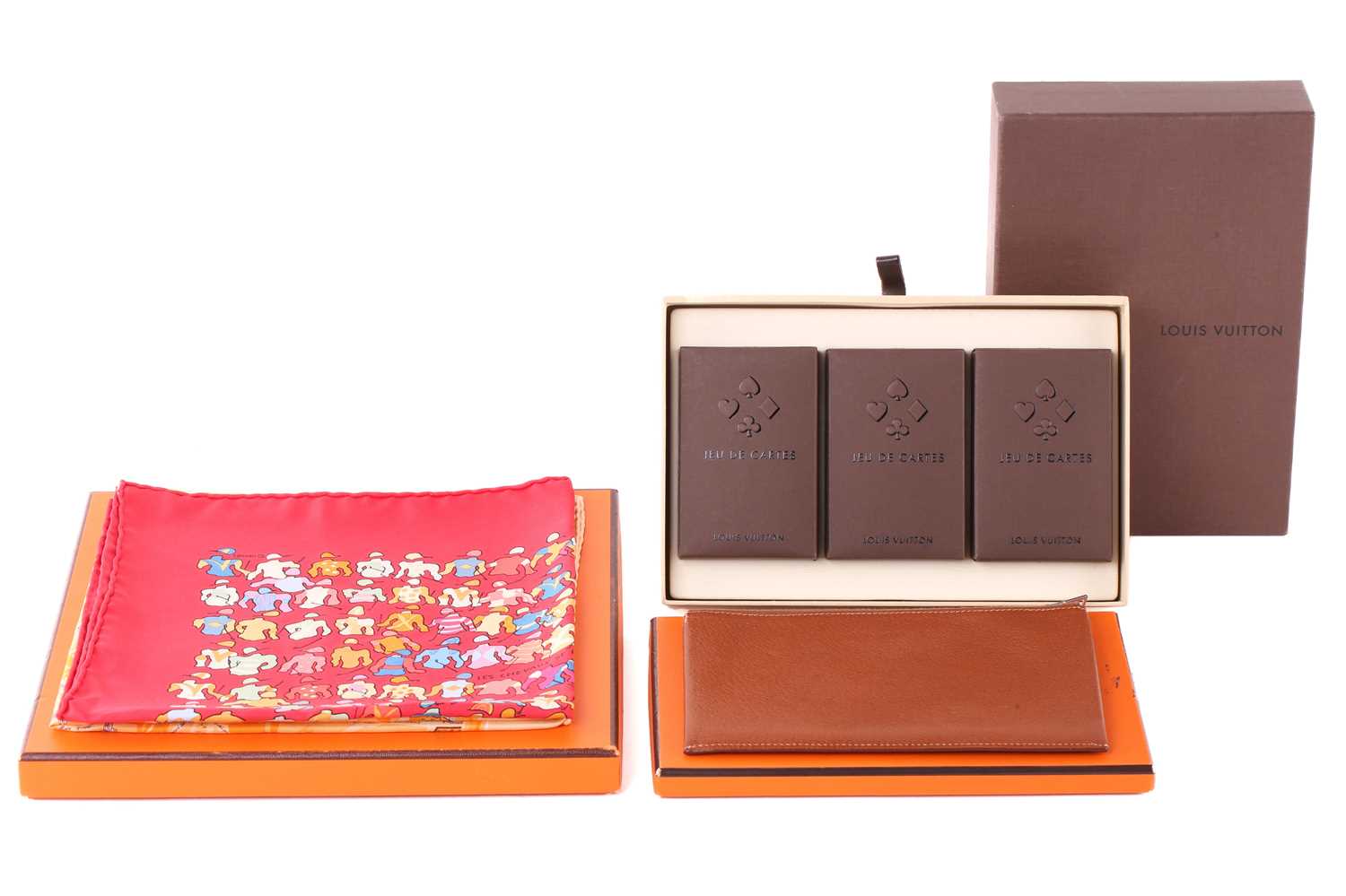 Lot 367 - Two Hermes silk scarves; Les Amoreux de Paris...