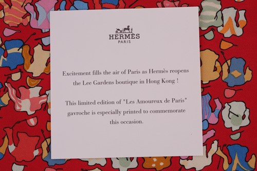 Lot 367 - Two Hermes silk scarves; Les Amoreux de Paris...