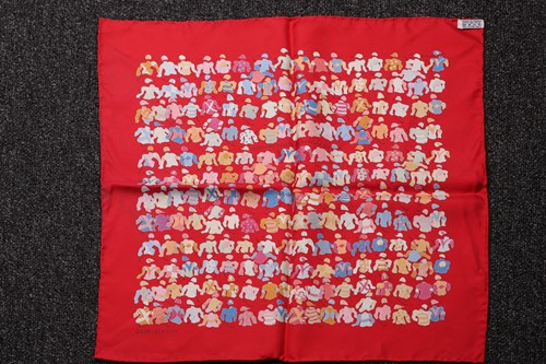 Lot 367 - Two Hermes silk scarves; Les Amoreux de Paris...