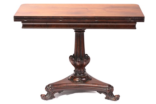 Lot 146 - An early Victorian figured rosewood...