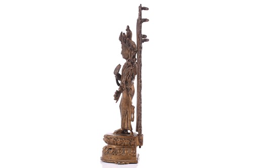Lot 88 - A Nepalese bronze figure of Bodhisattva...