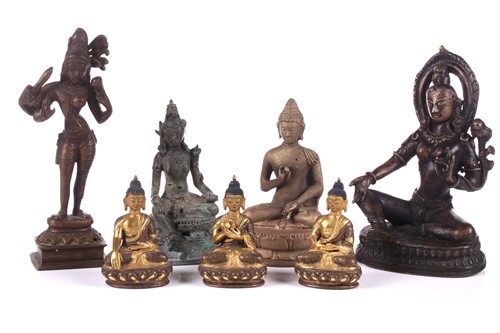 Lot 95 - A bronze figure of Tara, possibly Bhutan, 20th...