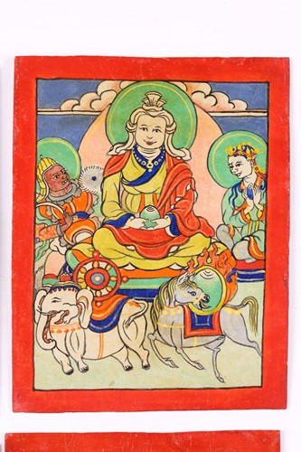 Lot 85 - A set of nine Tibetan tsakalis, initiation...