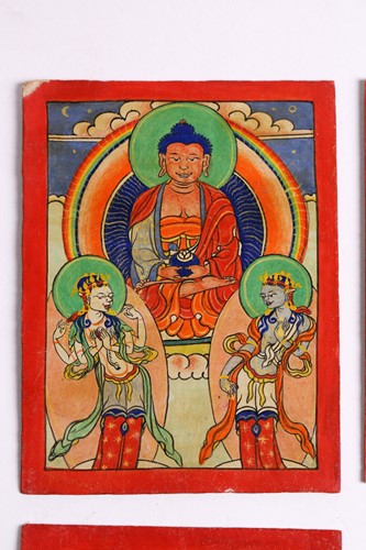 Lot 85 - A set of nine Tibetan tsakalis, initiation...
