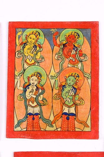 Lot 85 - A set of nine Tibetan tsakalis, initiation...