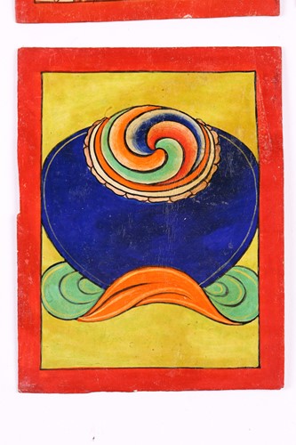 Lot 85 - A set of nine Tibetan tsakalis, initiation...