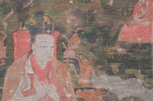 Lot 97 - A Tibetan thangka, 18th century, Thub-Chen the...