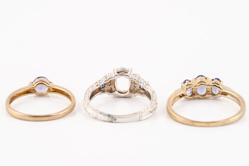 Lot 101 - Three gem-set rings; to include an Art Deco...