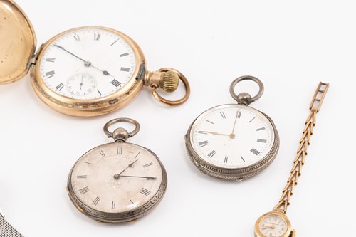Lot 448 - A collection of nine lady's watches and three...