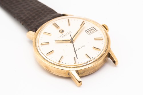 Lot 442 - A Roamer 9ct gold automatic wristwatch, the...