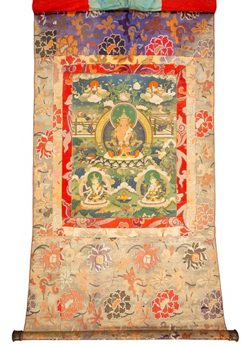 Lot 99 - A Tibetan Thangka of Amitayus, early 20th...