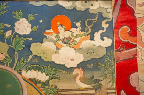Lot 99 - A Tibetan Thangka of Amitayus, early 20th...