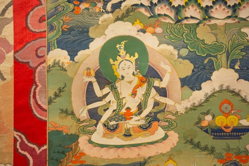 Lot 99 - A Tibetan Thangka of Amitayus, early 20th...