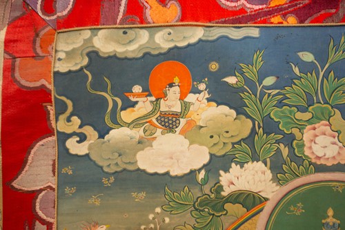 Lot 99 - A Tibetan Thangka of Amitayus, early 20th...