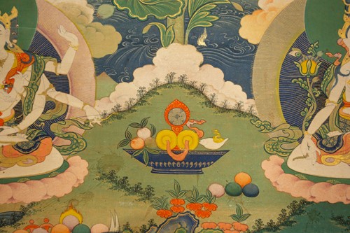 Lot 99 - A Tibetan Thangka of Amitayus, early 20th...