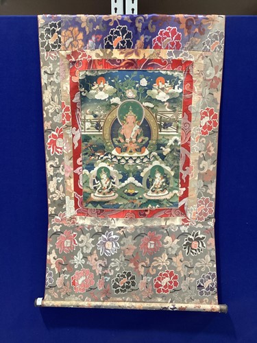 Lot 99 - A Tibetan Thangka of Amitayus, early 20th...