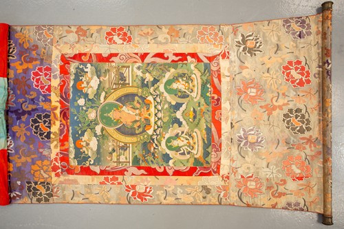 Lot 99 - A Tibetan Thangka of Amitayus, early 20th...
