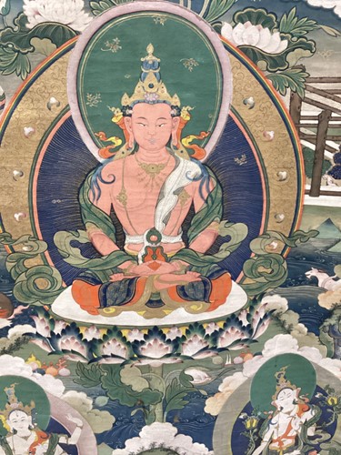 Lot 99 - A Tibetan Thangka of Amitayus, early 20th...
