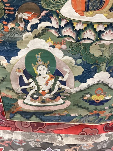 Lot 99 - A Tibetan Thangka of Amitayus, early 20th...