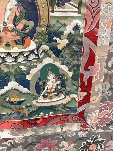 Lot 99 - A Tibetan Thangka of Amitayus, early 20th...