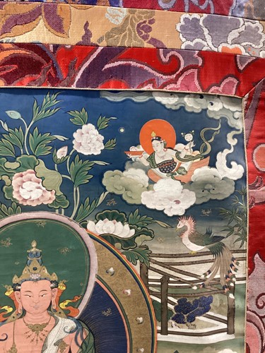 Lot 99 - A Tibetan Thangka of Amitayus, early 20th...