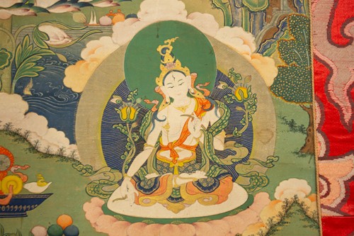Lot 99 - A Tibetan Thangka of Amitayus, early 20th...