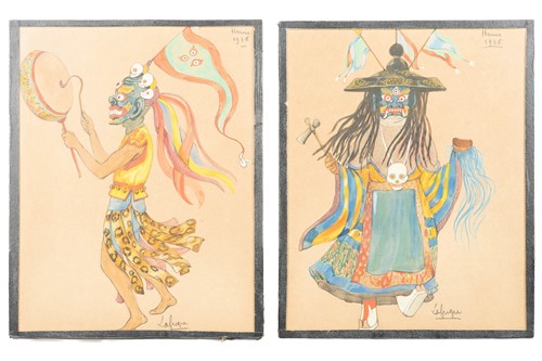 Lot 13 - Lea Lafugie (1890 - 1972), Tibetan ceremonial...